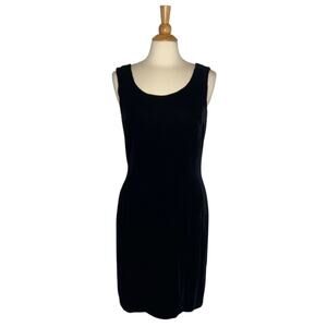 Ellen Tracy Velvet Feeling Silk Blend Mini Dress Bodycon Low Back O2